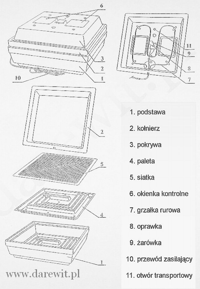 budowa odchowalnika dla piskląt, schemat